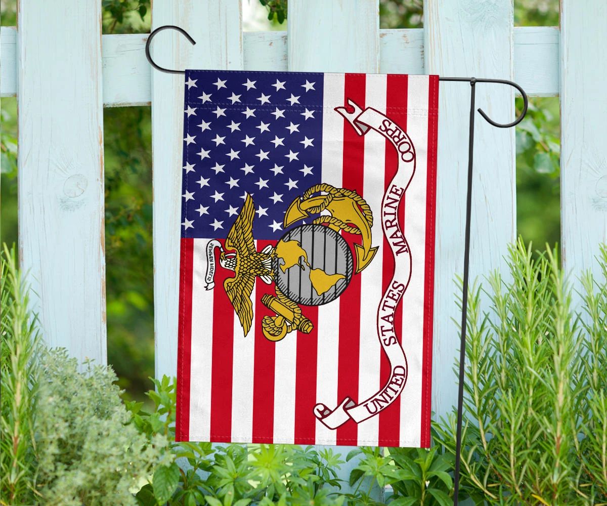 USMC Flag US Marine Corps American Flag Patriotic Marine Decor Indoor Outdoor