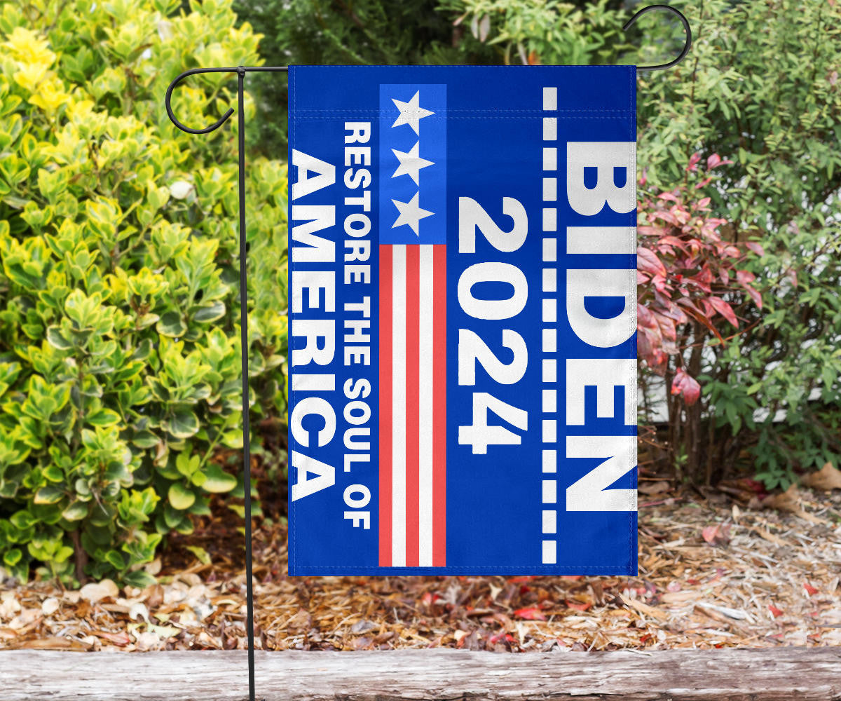 Biden 2024 Restore The Soul Of America Flag Re-Elect Joe Biden For President 2024 Banner