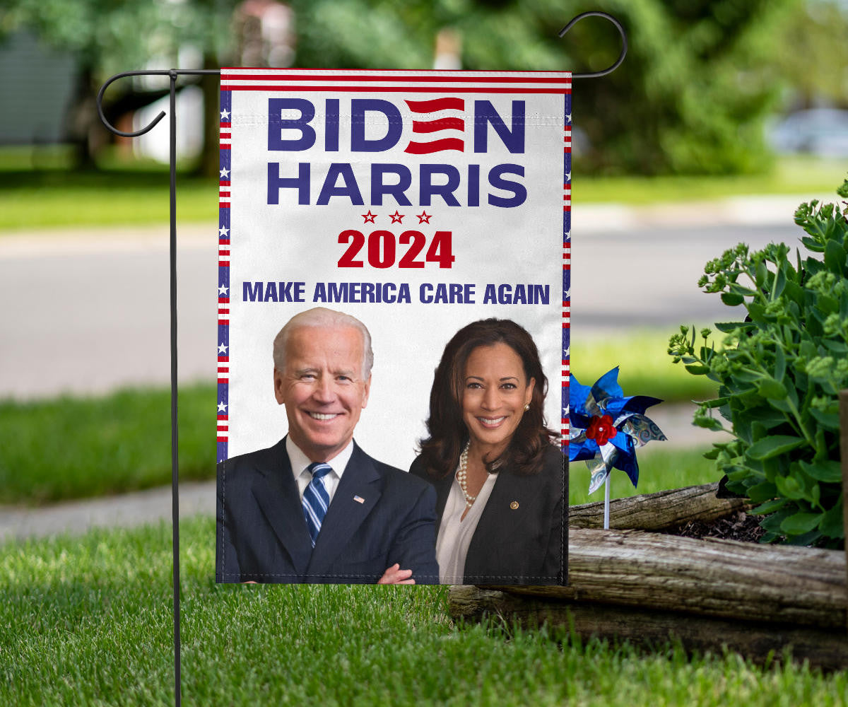 Biden Harris 2024 Make America Care Again Flag Biden Harris Merch 2024 Presidential Election