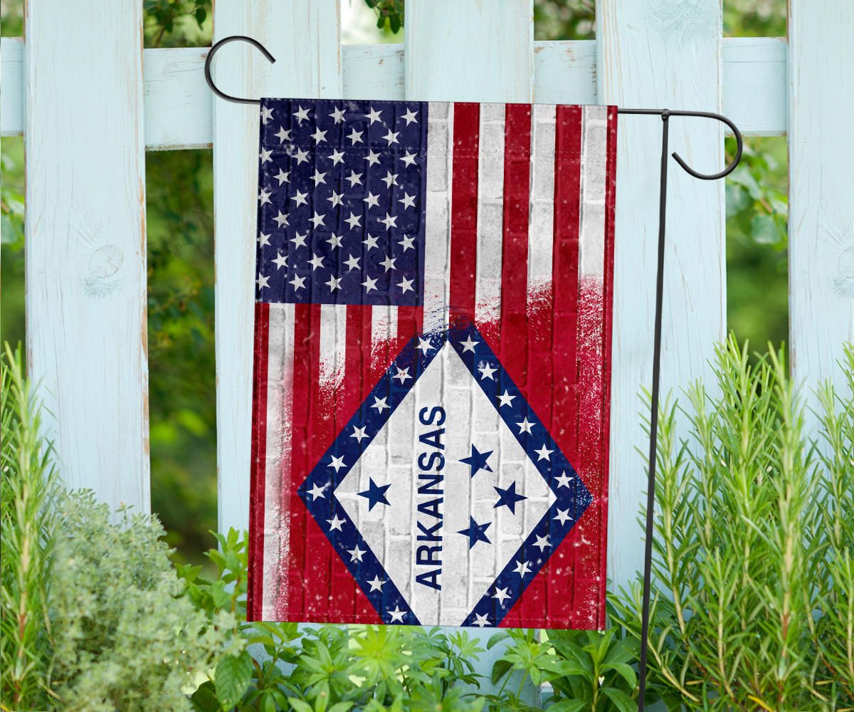 Arkansas State Flag American Flag U.S Patriotic Arkansas Resident House Decorating