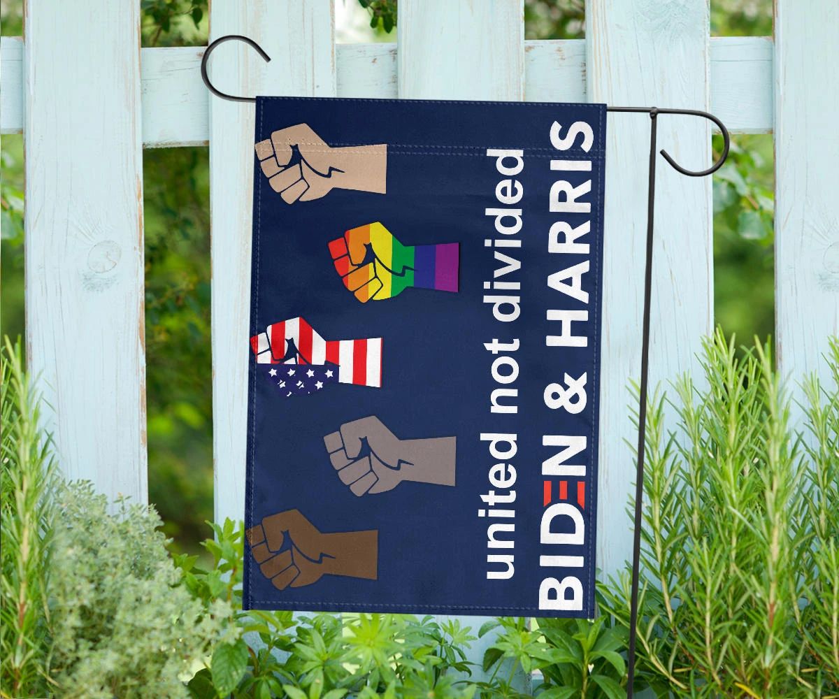 United Not Divided Biden And Harris Flag Patriotic LGBT Voters Biden Political Lawn Flags