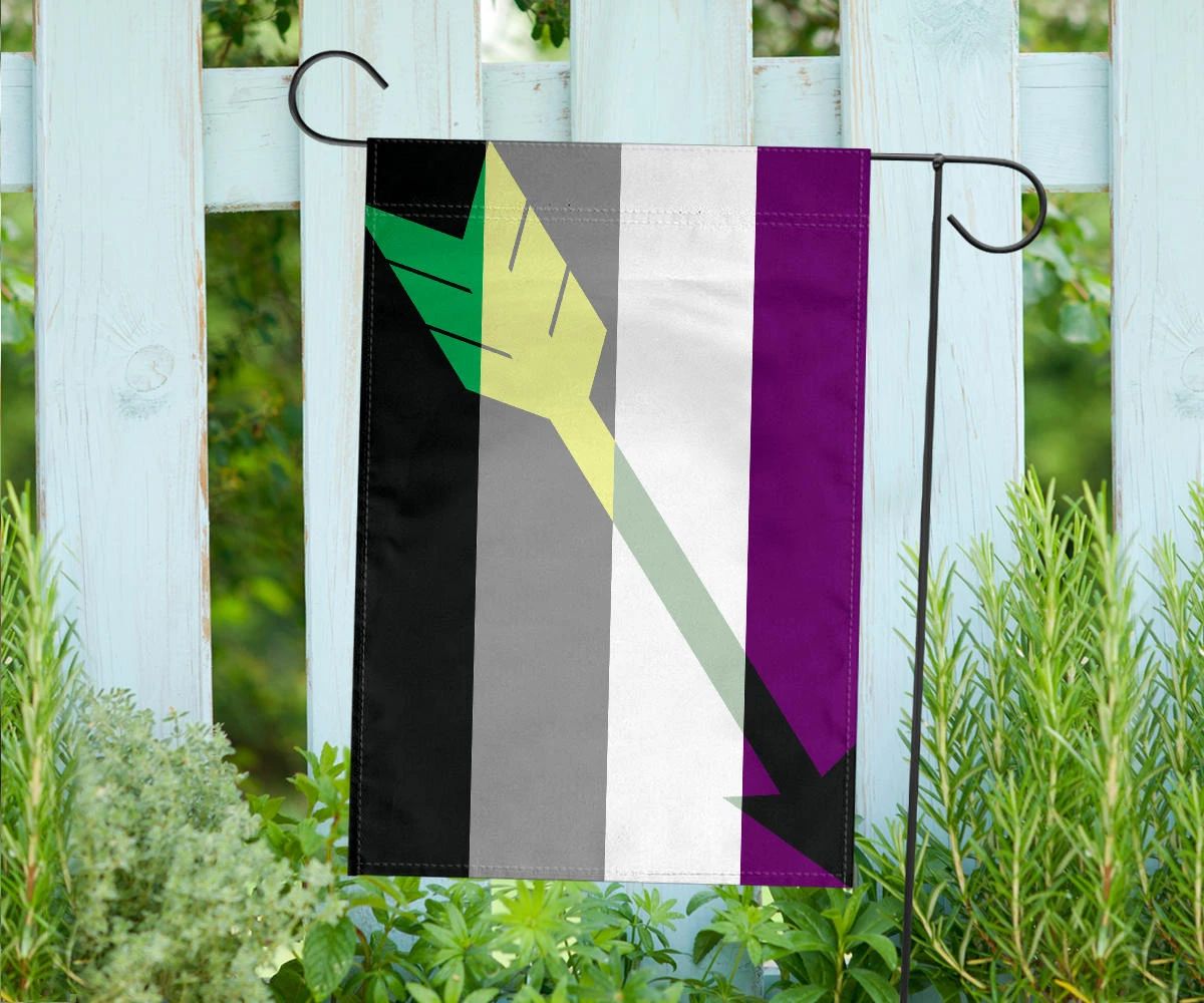 Aroace Flag Arrow Aromantic Asexual Pride Flag Outdoor Decoration LGBT Merch