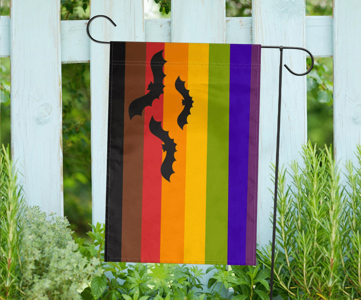 Halloween Pride Flag Bat Philadelphia Pride Flag Halloween Theme Decorations