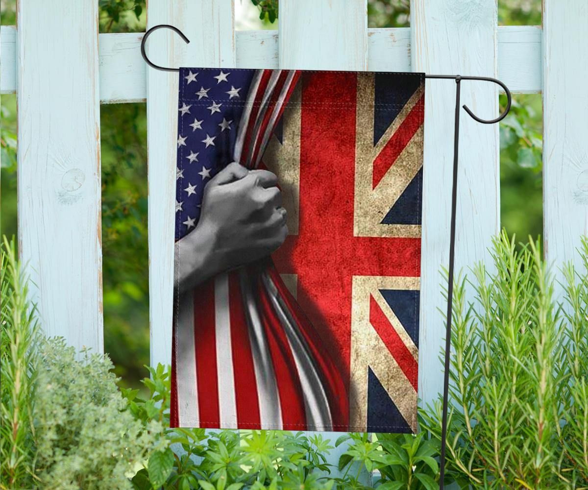 United Kingdom Flag And American Flag Vintage Old Retro British UK Union Jack Flag