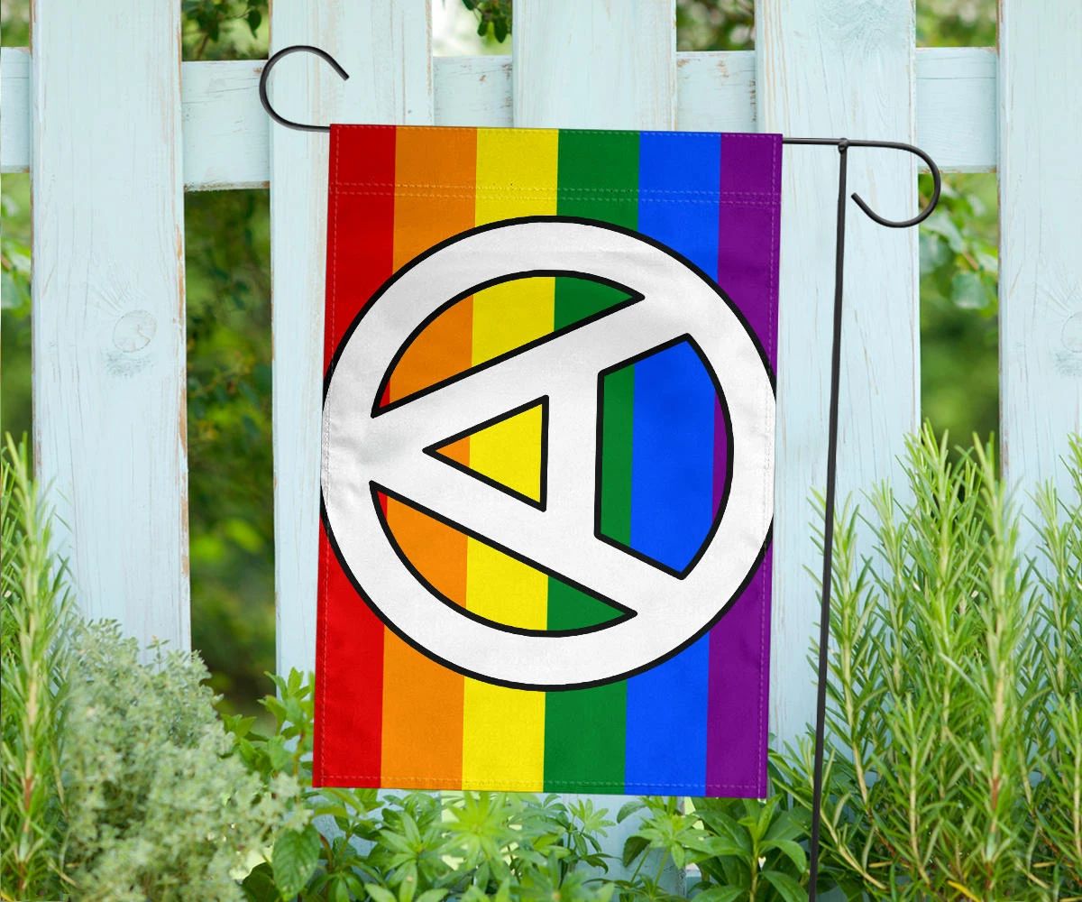 Anarchy Rainbow LGBT Pride Flag Antifa Anti Homophobe Support  LGBTQ Flag Decor