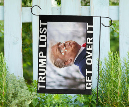 Trump Lost Flag Trump Get Over It Funny Anti Trump Art Meme Flag For Yard Decoration