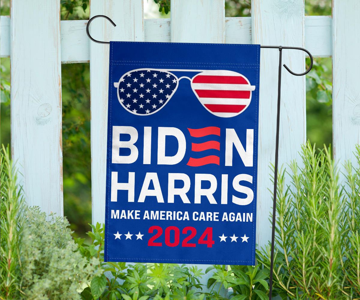 Biden Harris Make America Care Again 2024 Flag Re-Elect Joe Biden 2024 Merchandise