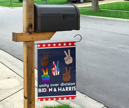 Unity Over Division Biden And Harris Flag For President 2024 Election Flag Unique Yard Ornaments