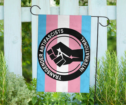 Trans Flag Transgender Anti Fascist International Power Fist Anti Homophobic Pride Merch