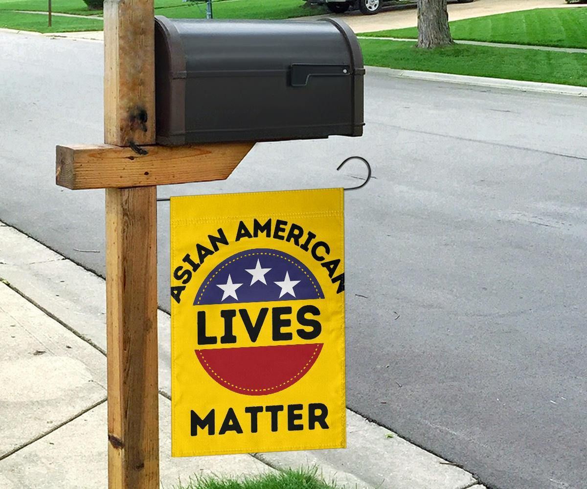 Asian American Lives Matter Flag Asian Lives Matter Stop AAPI Hate Hate Is A Virus Decor