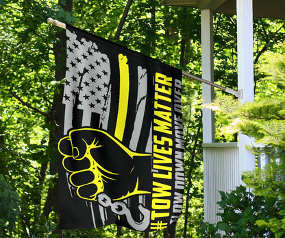 Thin Yellow Line Flag Tow Lives Matter Move Over Slow Down Flag For Indoor Outdoor Home Decor