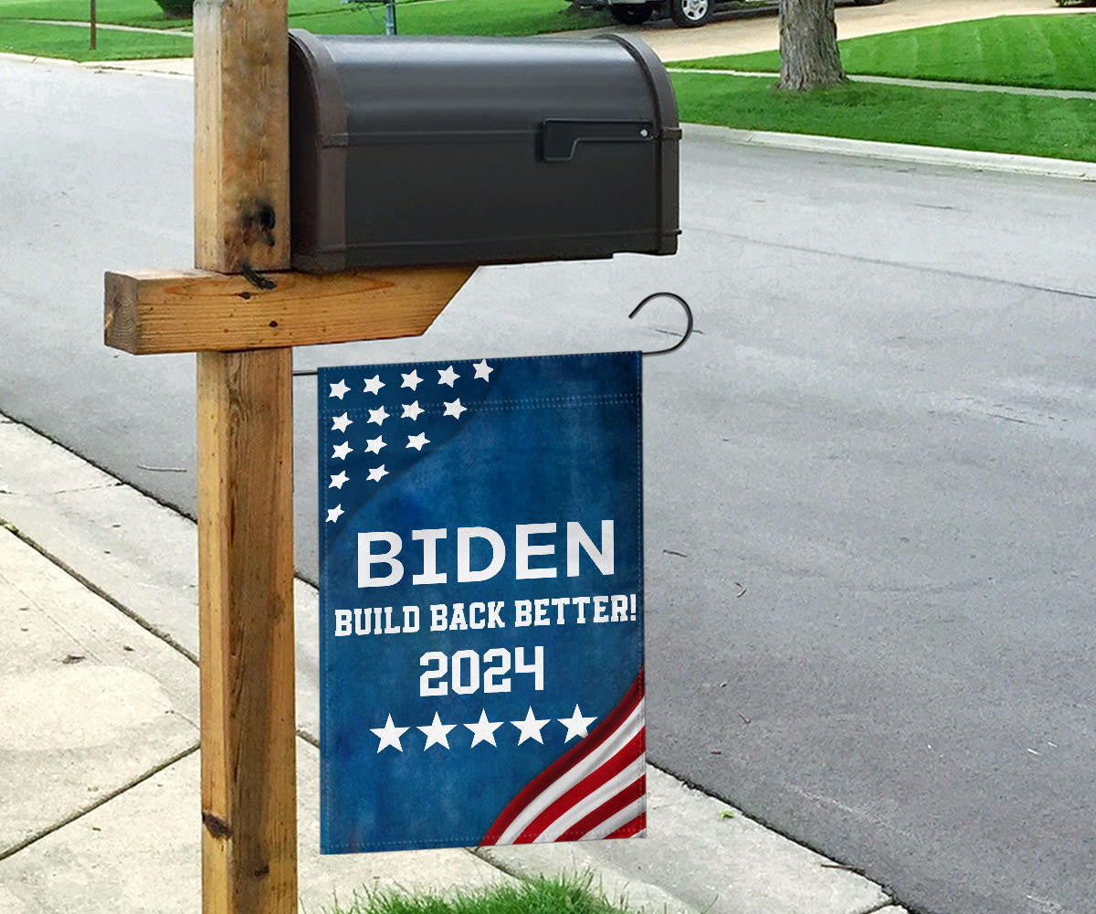 Biden 2024 Build Back Better Flag Voting Joe Biden 2024 Campaign Election Yard Flag