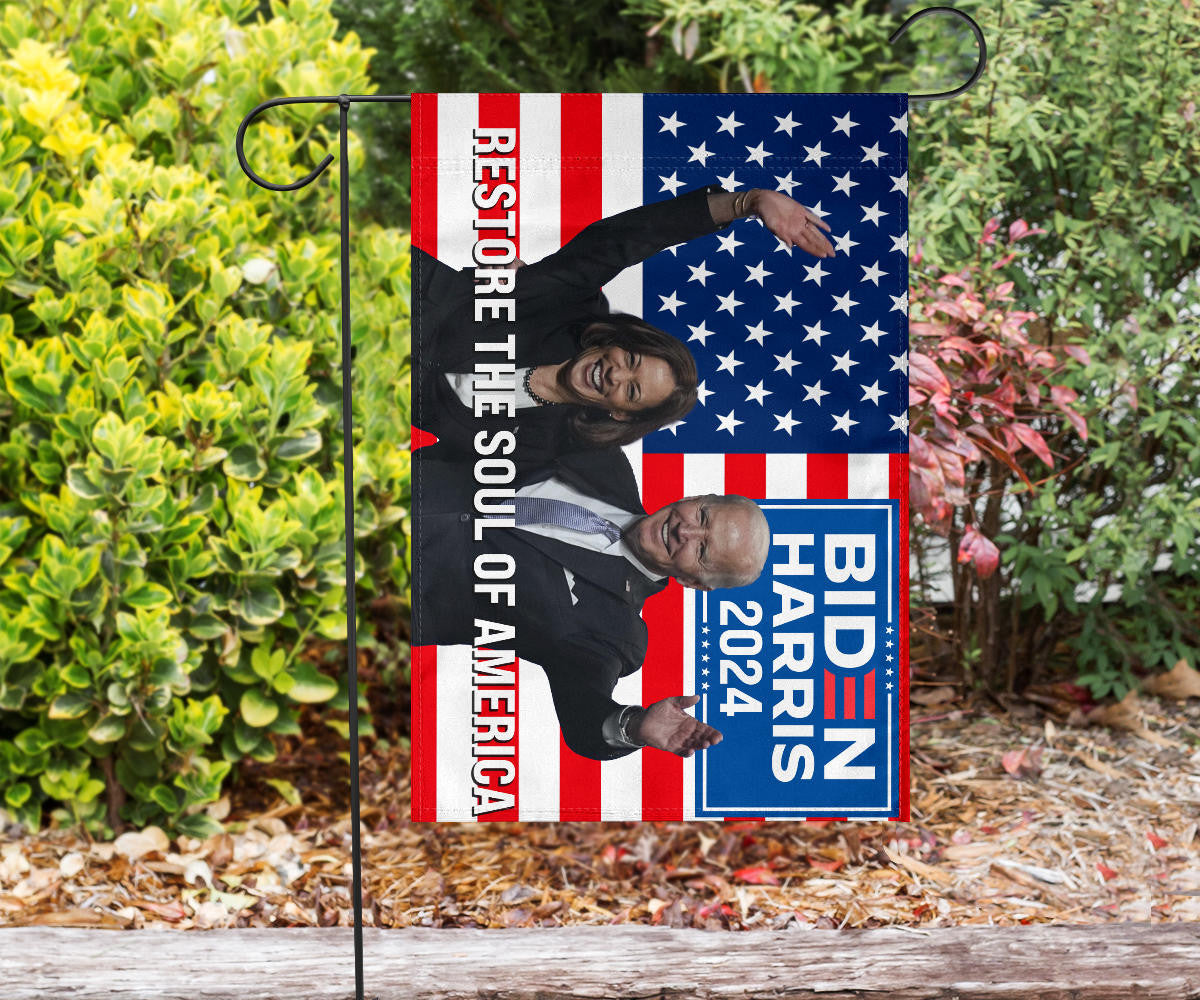 Biden Harris 2024 Flag Restore The Soul Of American Flag Biden Harris 2024 Merchandise