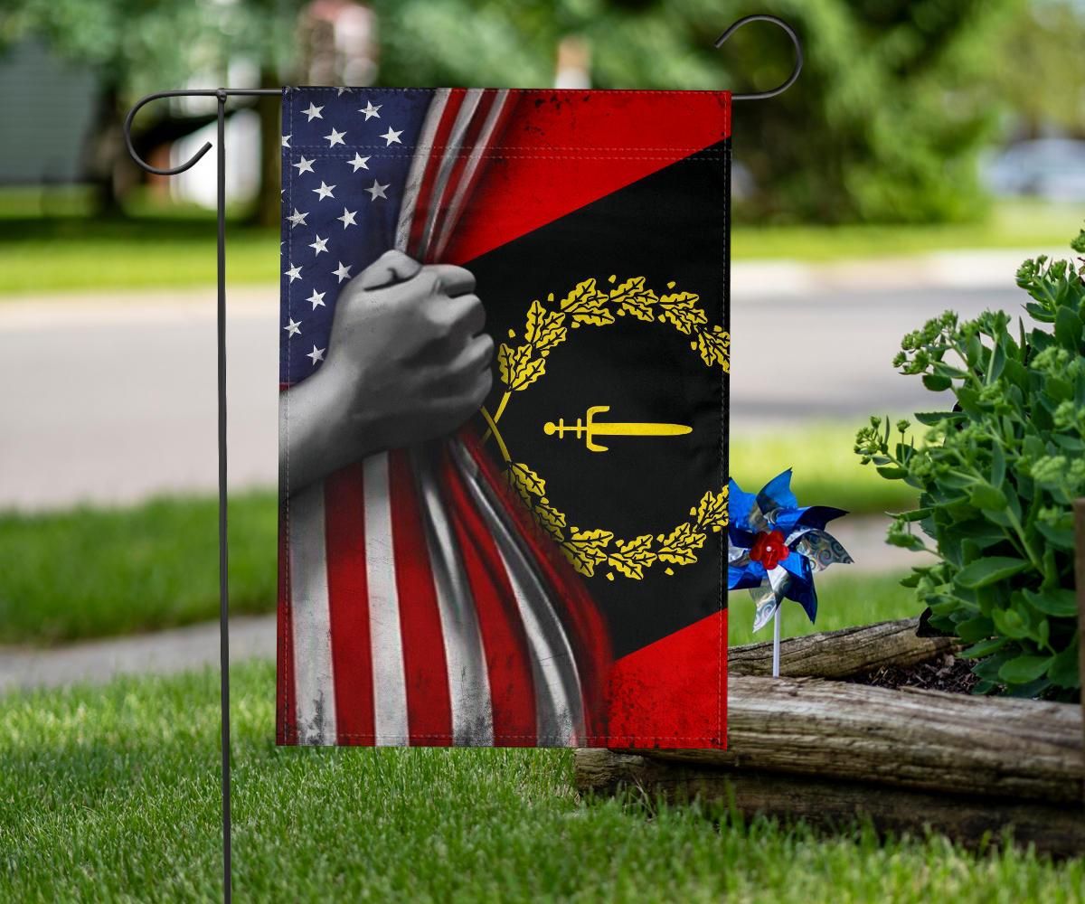 Black Heritage Flag And American Flag African Black American Heritage Flag 1976 For Sale