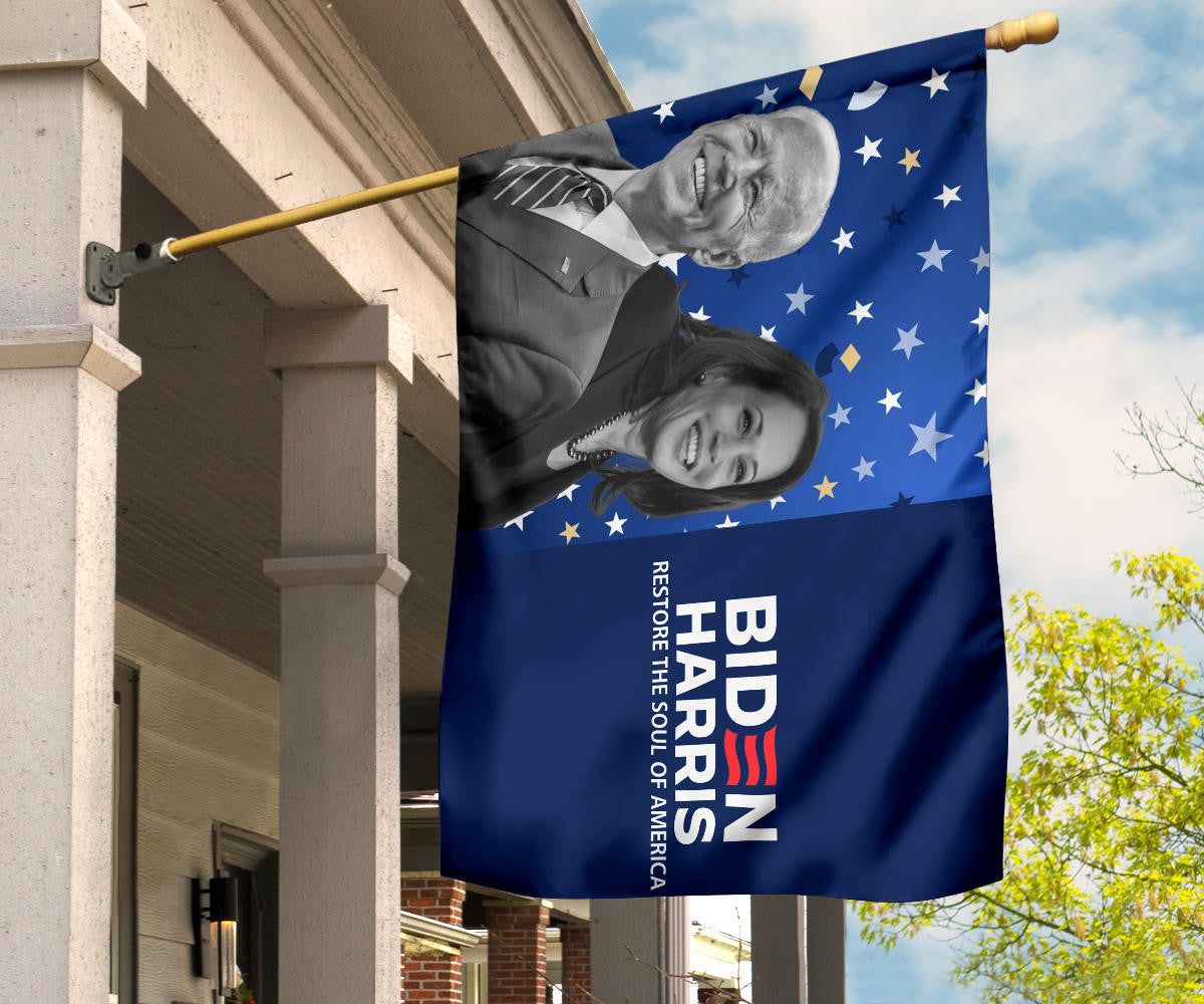 Biden Harris Restore The Soul Of America Flag 2024 Presidential Election Biden 2024 Merch