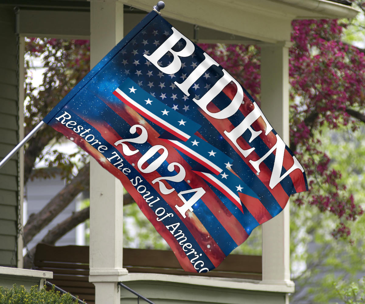 Biden 2024 Restore The Soul Of America Flag Vote For Joe Biden 2024 Election Campaign