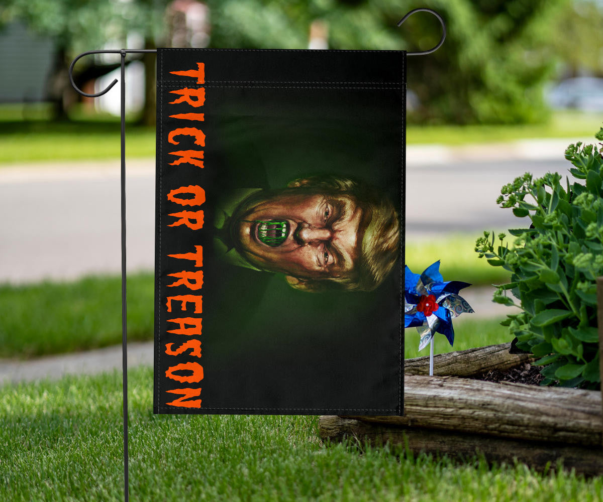 Trick Or Treason Trump Flag Anti-Trump Movement Halloween Yard Decorations