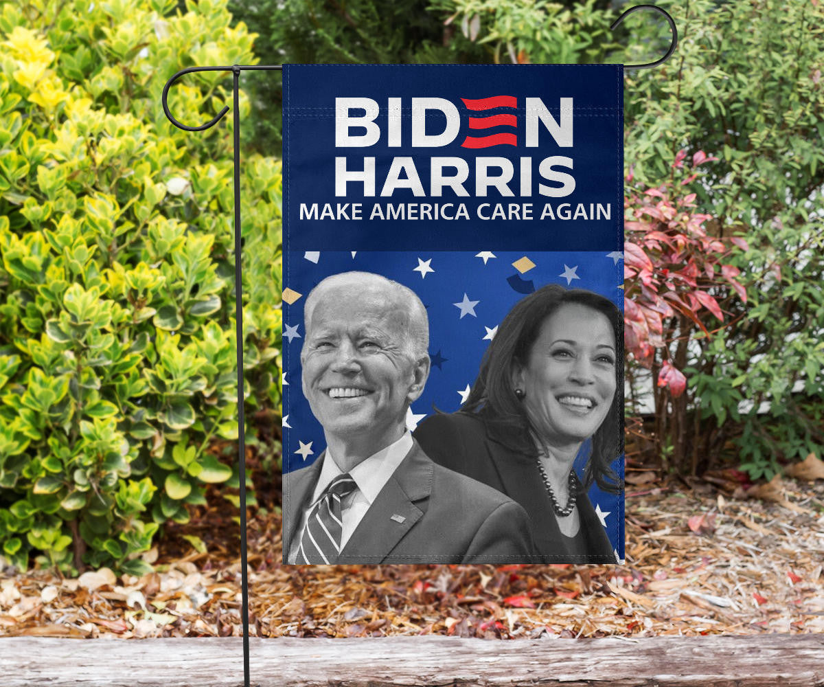 Biden Harris 2024 Flag Make America Care Again Dark Brandon Merch Gifts For Biden Lovers