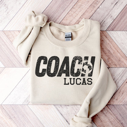 Personalized Soccer Coach Sweatshirt, Soccer Coach Gift, Coach Tee, Soccer Game Day Sweater