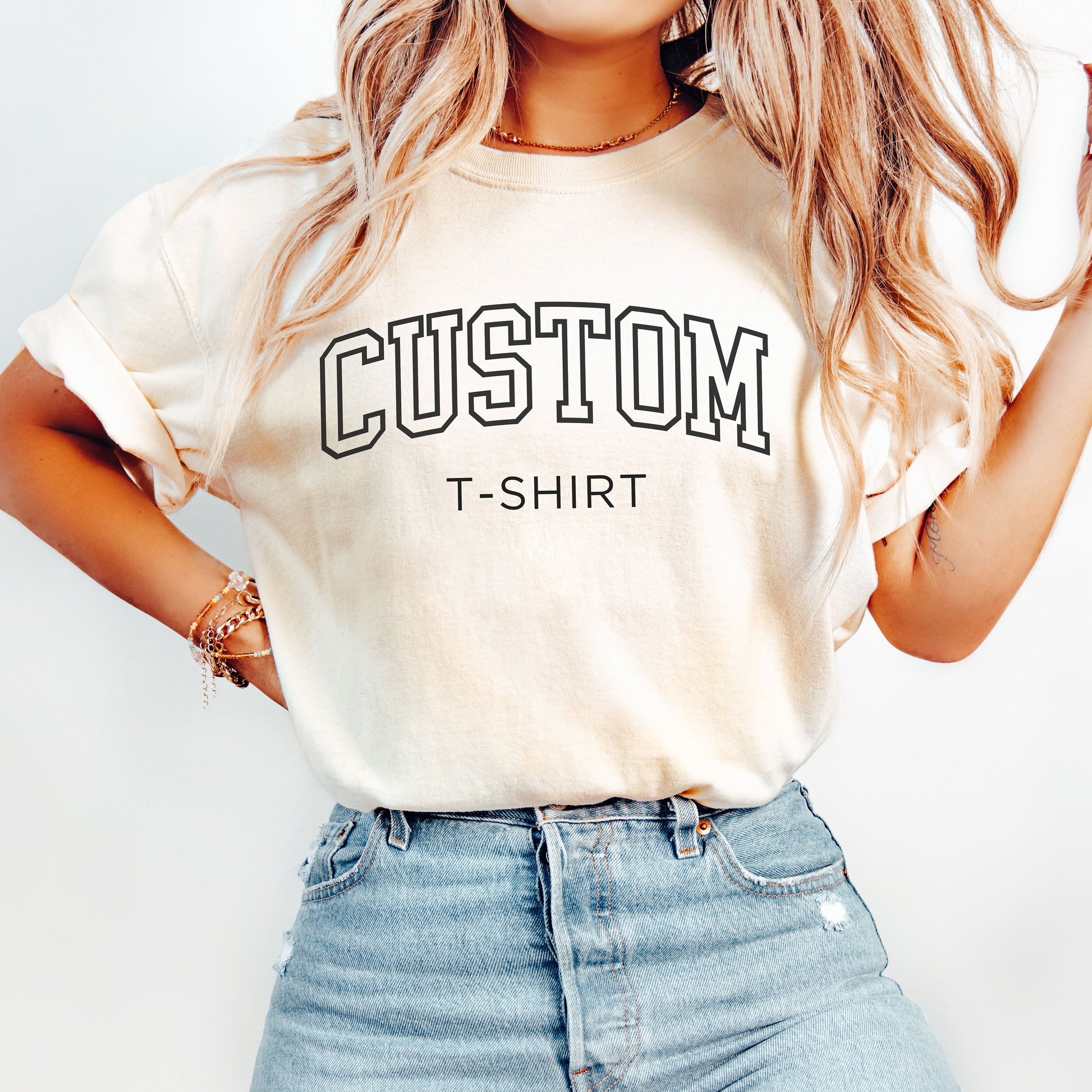 Custom Shirt, Comfort Colors Custom Tee, Comfort Colors, Custom Your Text, College Letters Custom Tshirt, Personalized Shirt