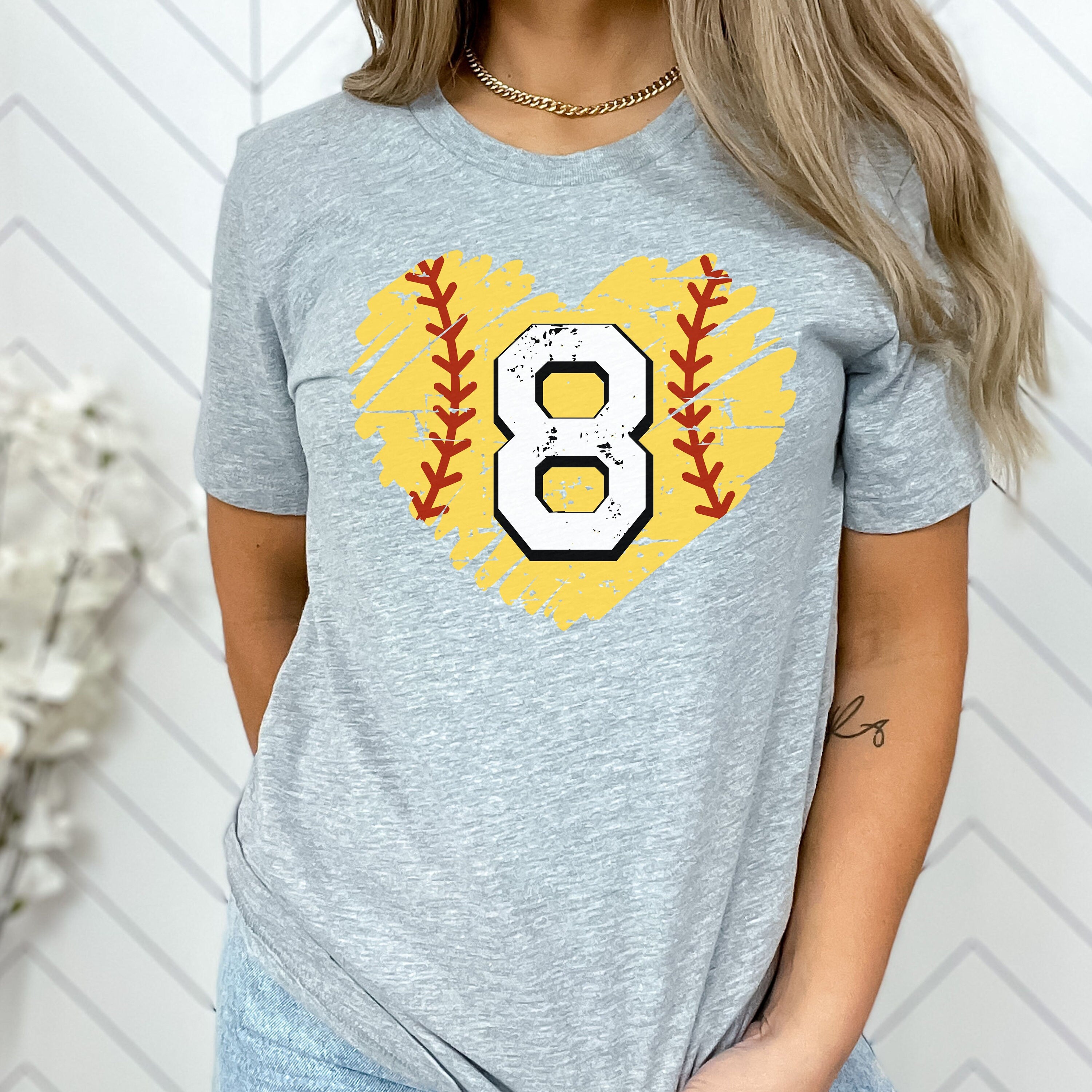 Custom Softball Number Shirt, Softball Heart Shirt, Softball Mom Shirt, Softball Team Shirt, Personalized Softball Shirt, Softball Fan Shirt