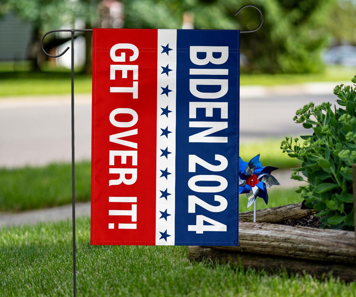 Biden 2024 Get Over It Flag Supporters Joe Biden Campaign Merchandise