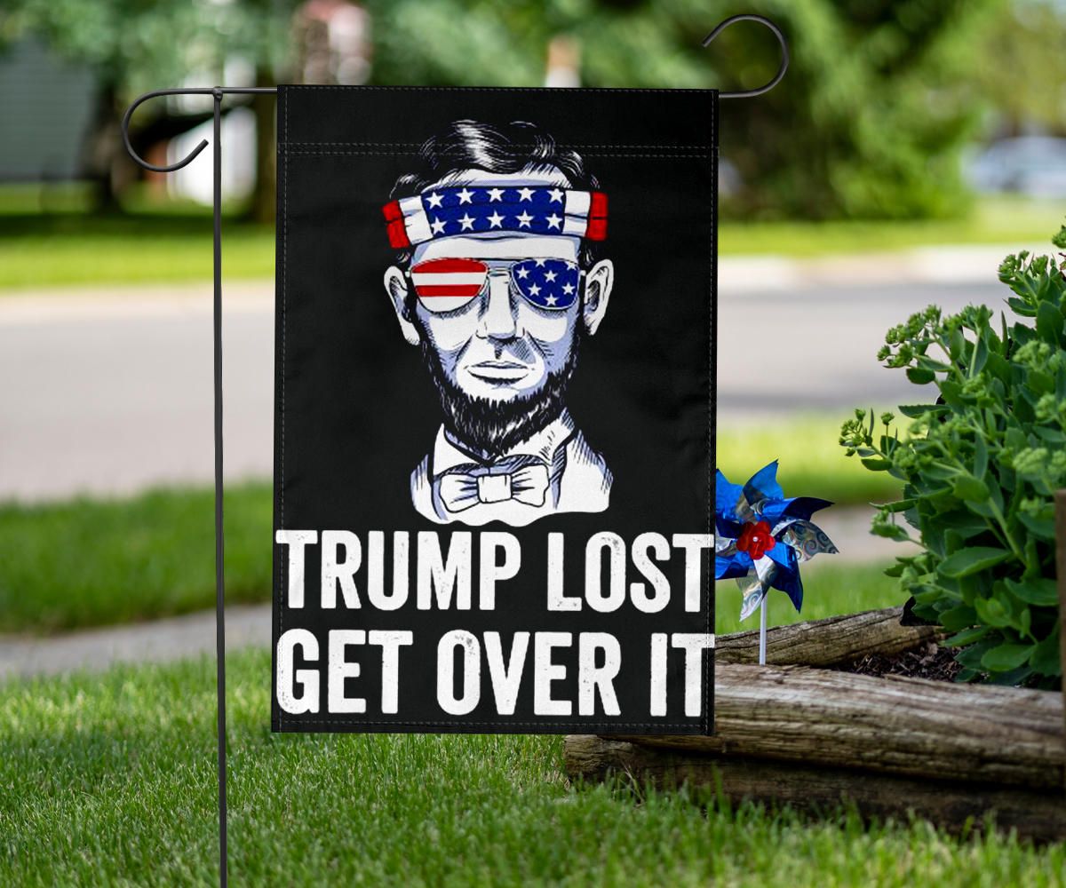 Trump Lost Flag Trump Lost Get Over It Anti Trump Flag Donald Trump Loser Merchandise