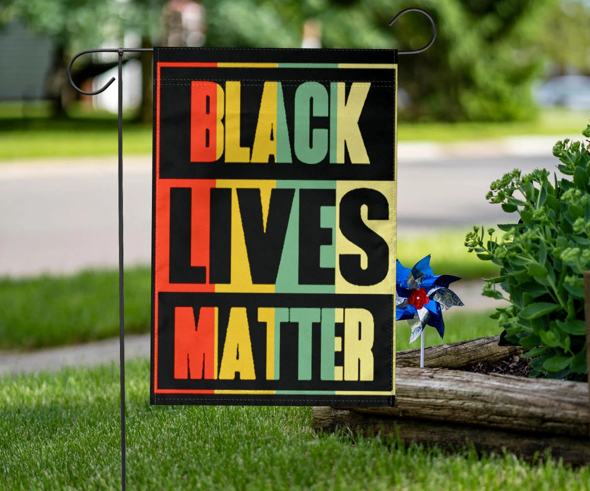 Black Lives Matter Flag African Black History Month Flag Garden Decor