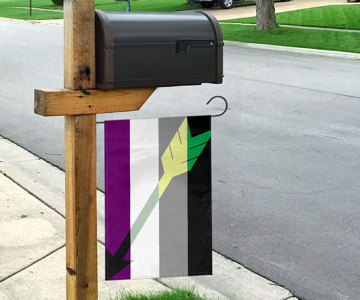 Aroace Flag Arrow Aromantic Asexual Pride Flag Outdoor Decoration LGBT Merch