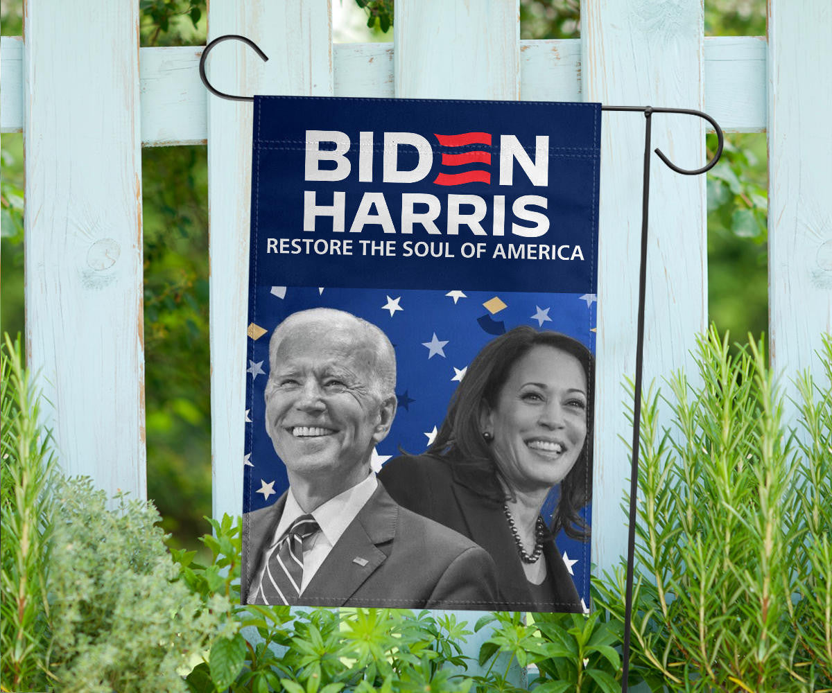 Biden Harris 2024 Restore The Soul Of America Flag Dark Brandon Merch Gifts For Biden Lovers