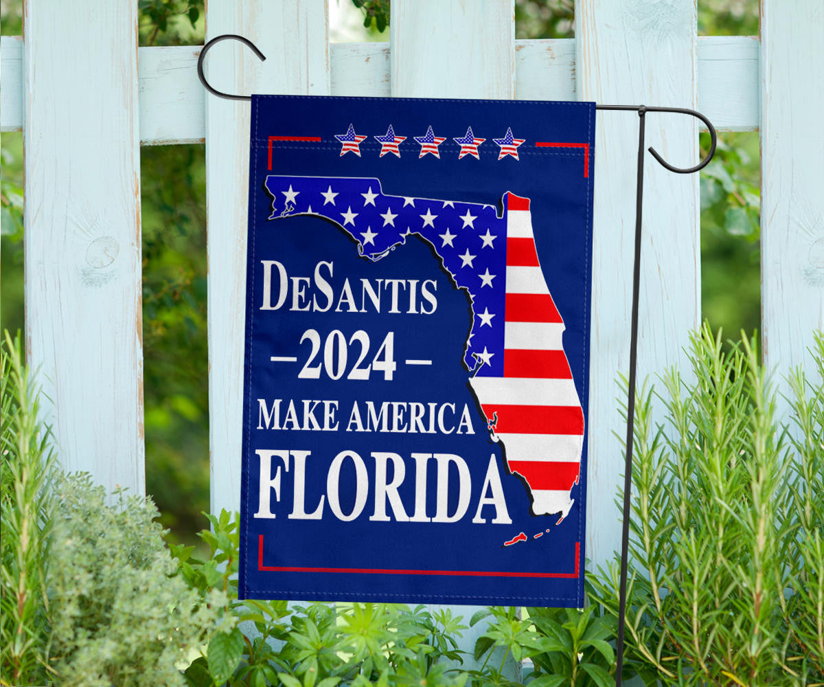 DeSantis 2024 Flag Make America Florida Ron Desantis Campaign Slogan Political Flags