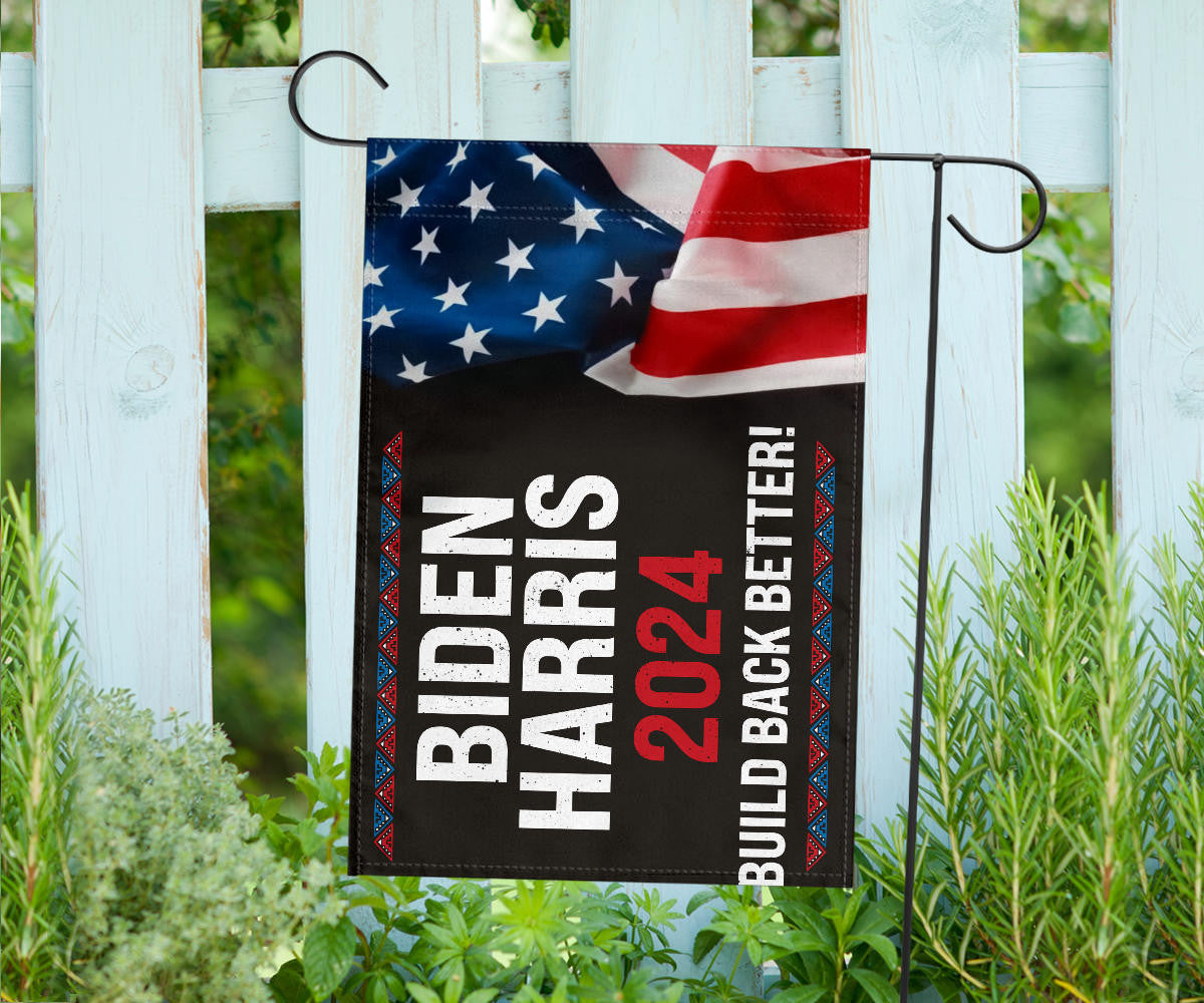 Biden Harris 2024 Flag Build Back Better Joe Biden 2024 Campaign Voting Banner