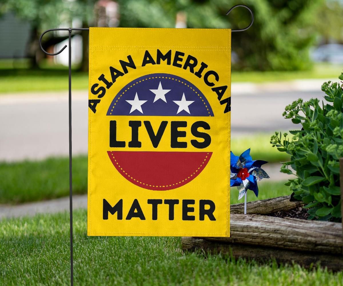 Asian American Lives Matter Flag Asian Lives Matter Stop AAPI Hate Hate Is A Virus Decor