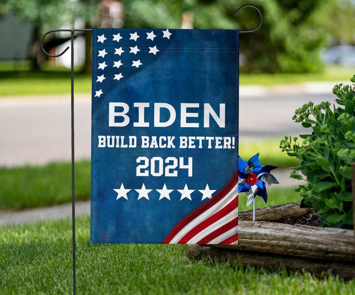 Biden 2024 Build Back Better Flag Voting Joe Biden 2024 Campaign Election Yard Flag