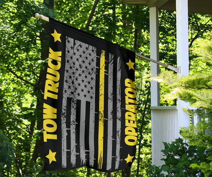 Thin Yellow Line Flag Old Retro Tow Truck Operator American Flag With Yellow Trip