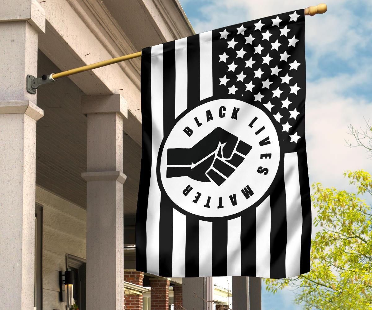 American Black Lives Matter Flag Blm Fist Flag Protest