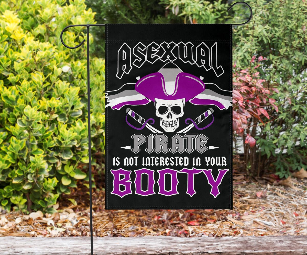 Asexual Flag Asexual Pirate Is Not Interested In Your Booty Flag LGBT Ace Flag