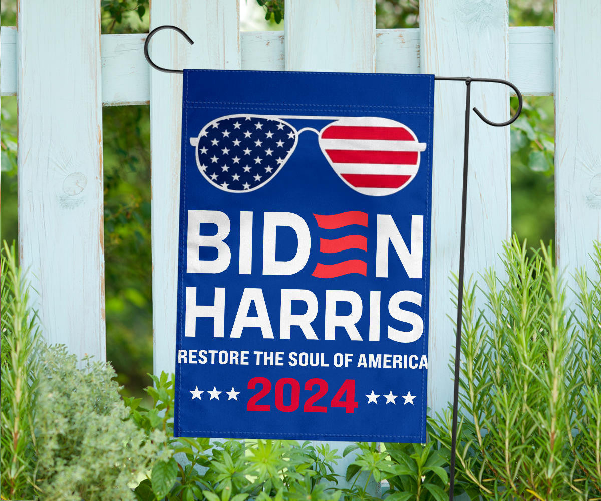 Biden Harris 2024 Restore the Soul of America Flag Vote For Joe Biden Presidential Election