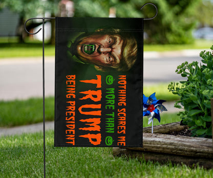 Trump Scarier Than Any Halloween Story Flag Anti Donald Trump 2024 Halloween Decor