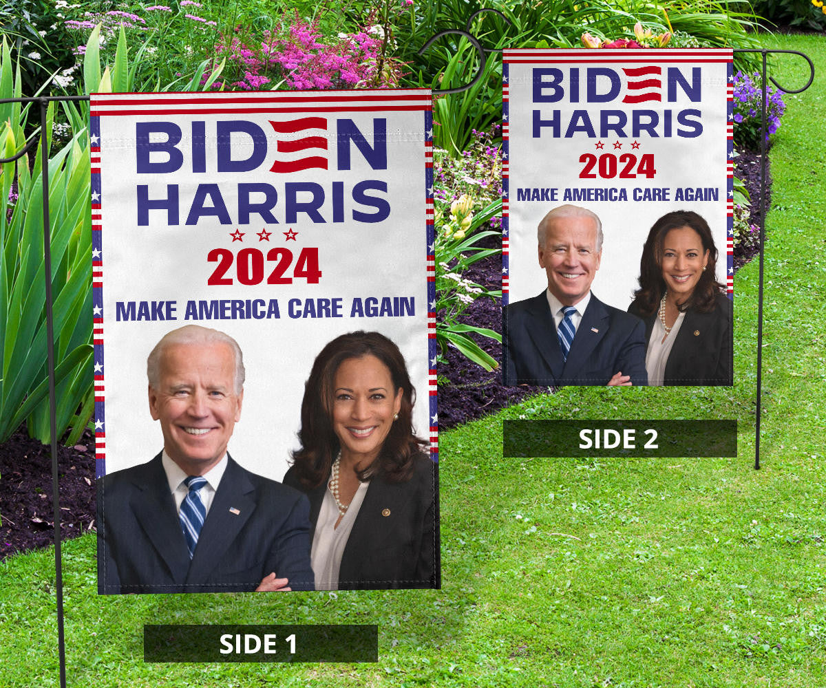 Biden Harris 2024 Make America Care Again Flag Biden Harris Merch 2024 Presidential Election