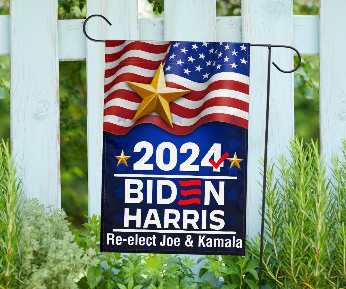 Biden Harris 2024 Flag Re-Elect Joe And Kamala For U.S President Campaign Voting Flag