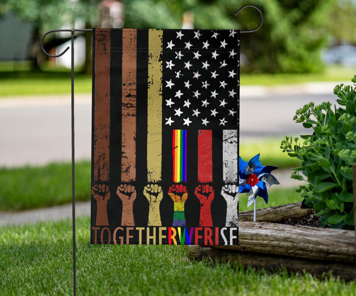 American Together We Rise Flag Juneteenth Be Kind Asl Flag Blm Patriotic Gifts