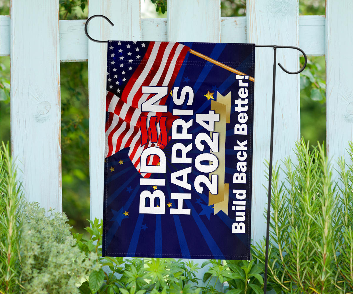 Biden Harris 2024 Build Back Better Flag Joe Biden Running For President Campaign Slogan