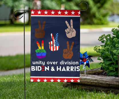 Unity Over Division Biden And Harris Flag For President 2024 Election Flag Unique Yard Ornaments