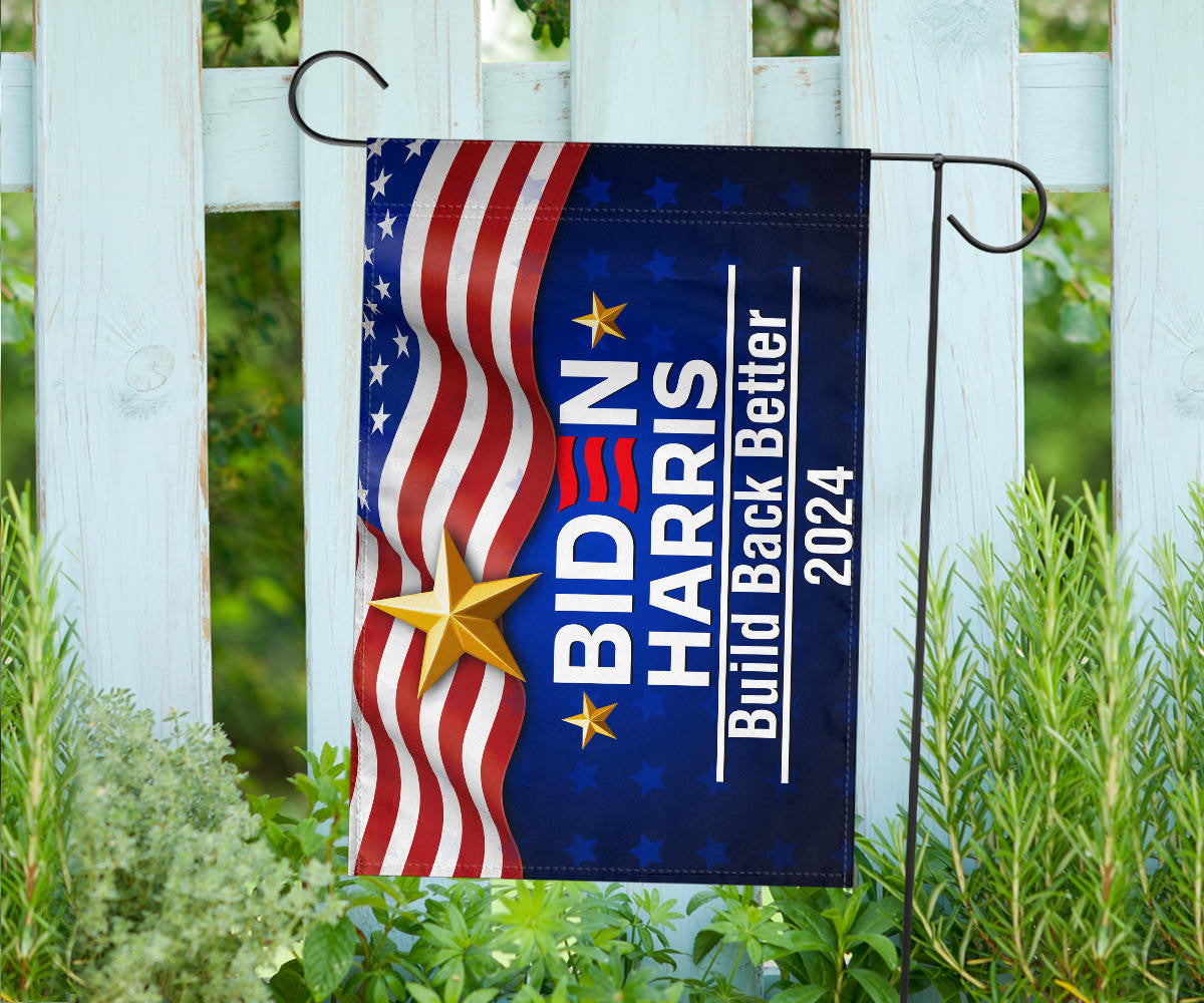 Biden Harris 2024 Build Back Better Flag USA Democrats For Joe Biden Voting Flag