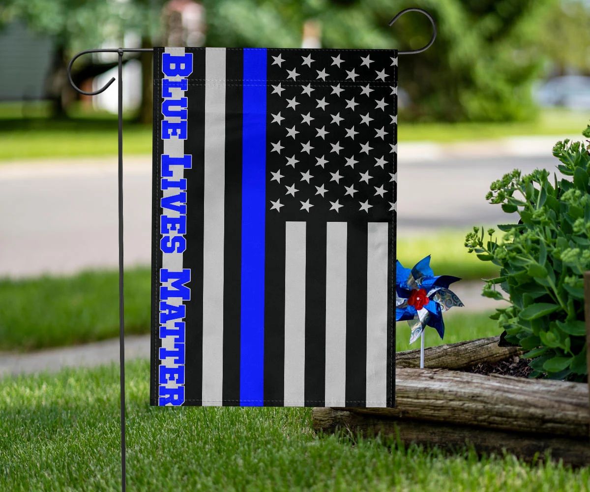 Blue Lives Matter American USA Police Flag Honoring Men Women Law Enforcement Officers