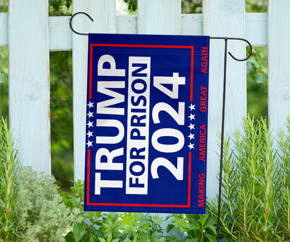 Trump For Prison Flag 2024 Make America Great Again Lock Him Up Flag Anti Donald Trump