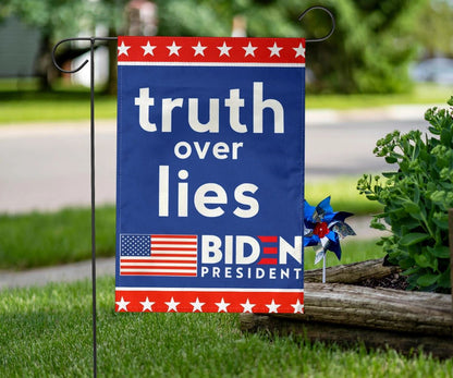 Truth Over Lies Biden President American Flag Biden Harris 2024 Political Campaign Merchandise