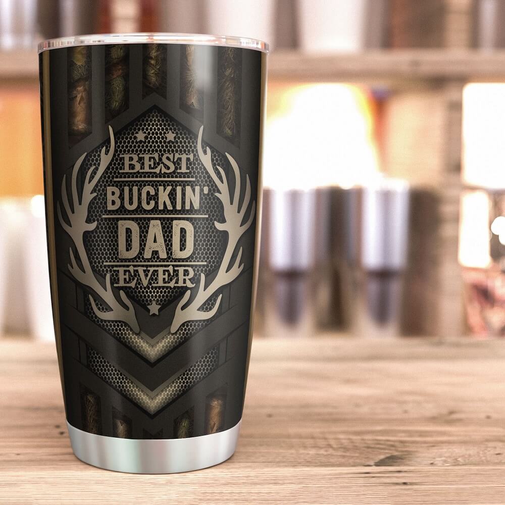 Personalized Dad Tumbler Best Buckin Dad Ever