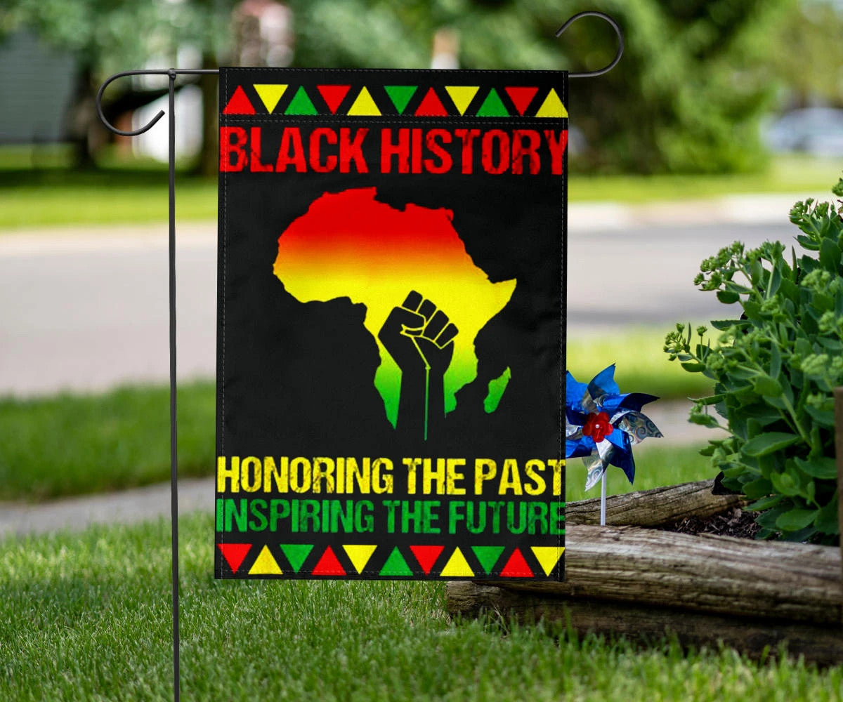 Black History Flag Honoring The Past Inspiring The Future Black History Month Flag Decor